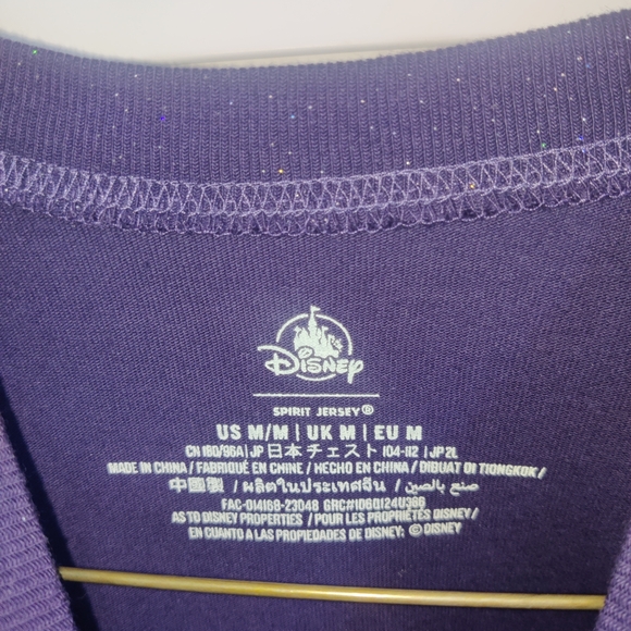 NWT Disney Wish Sparkly I'm A Star Purple Long Sleeve Spirit Jersey Adult Size M - Picture 5 of 5